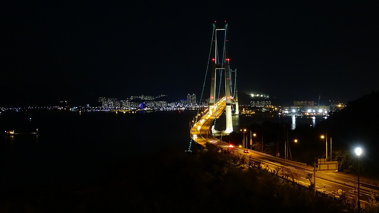 Yi Sun-sin Bridge Night View (이순신대교 야경) 1